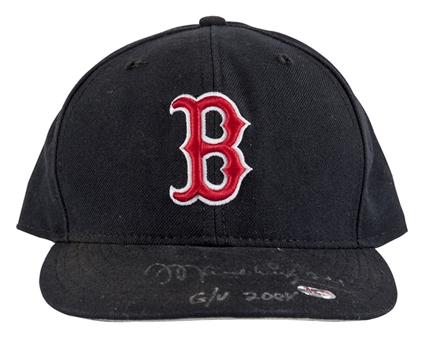 2004 Manny Ramirez Game Used and Signed Boston Red Sox Hat (JSA)
